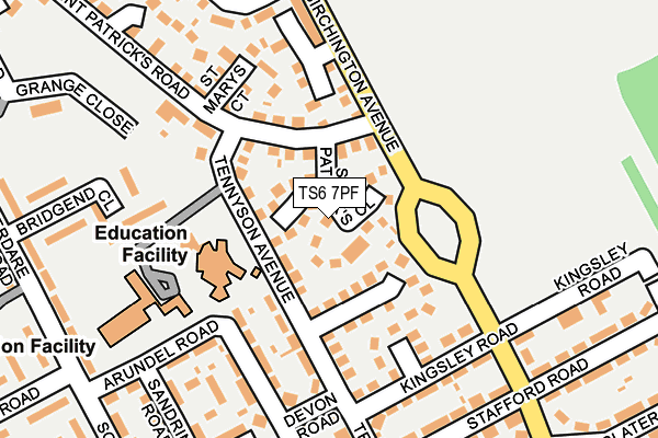 TS6 7PF map - OS OpenMap – Local (Ordnance Survey)