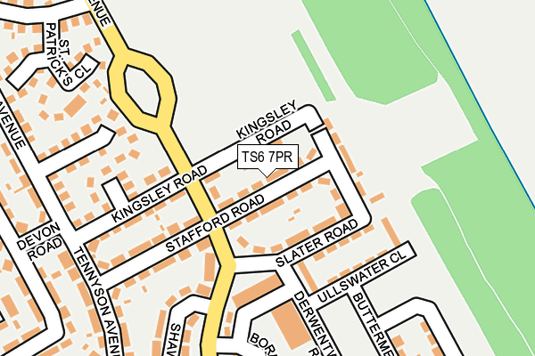 TS6 7PR map - OS OpenMap – Local (Ordnance Survey)