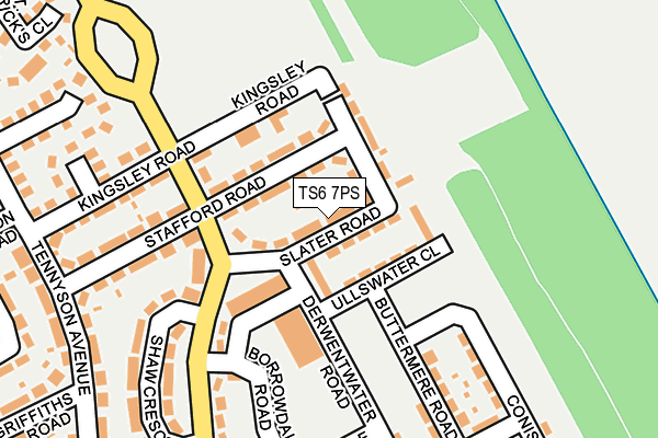 TS6 7PS map - OS OpenMap – Local (Ordnance Survey)