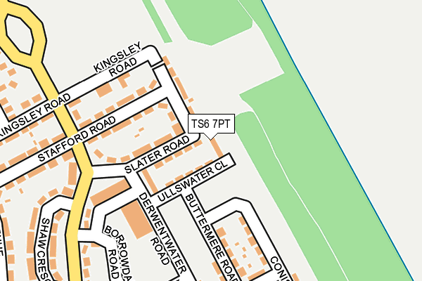 TS6 7PT map - OS OpenMap – Local (Ordnance Survey)