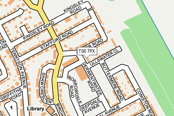 TS6 7PX map - OS OpenMap – Local (Ordnance Survey)