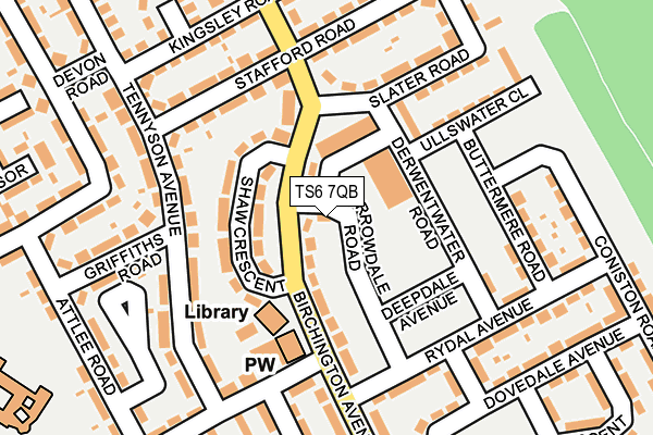 TS6 7QB map - OS OpenMap – Local (Ordnance Survey)