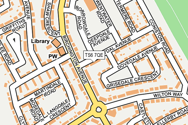 TS6 7QE map - OS OpenMap – Local (Ordnance Survey)