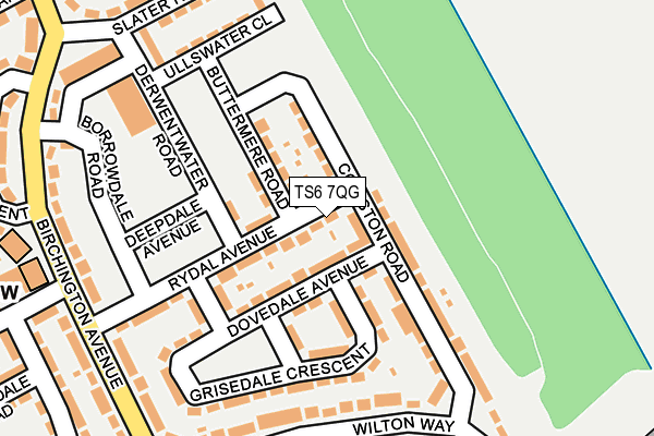 TS6 7QG map - OS OpenMap – Local (Ordnance Survey)