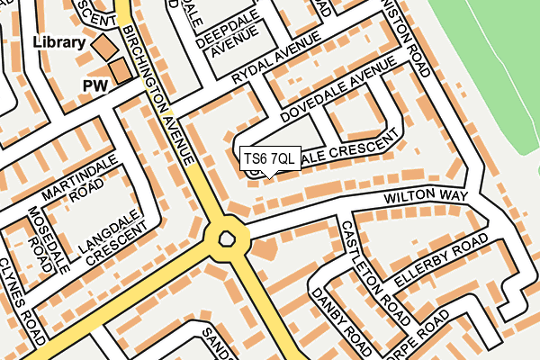 TS6 7QL map - OS OpenMap – Local (Ordnance Survey)