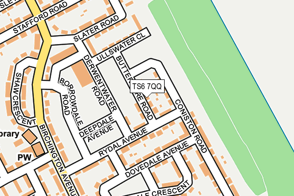 TS6 7QQ map - OS OpenMap – Local (Ordnance Survey)