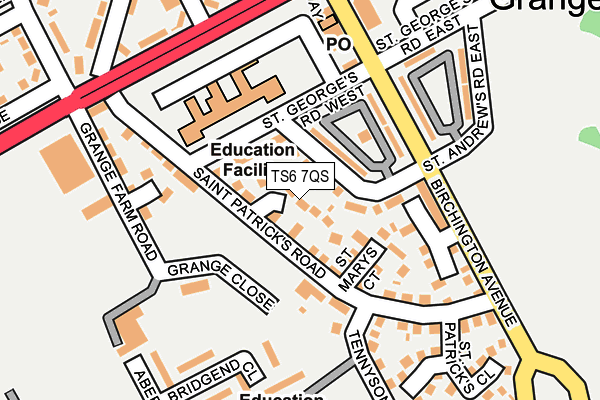 TS6 7QS map - OS OpenMap – Local (Ordnance Survey)