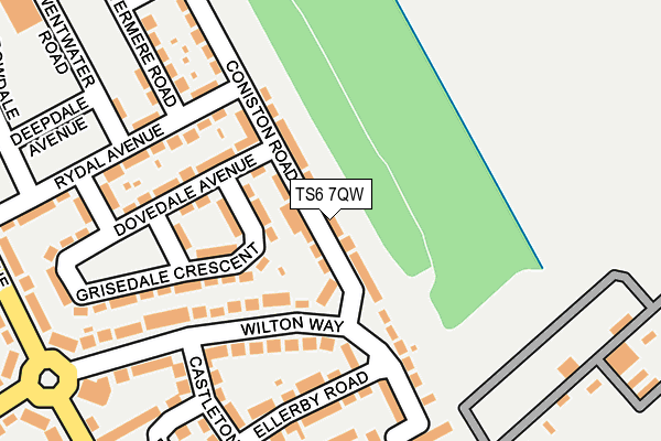 TS6 7QW map - OS OpenMap – Local (Ordnance Survey)
