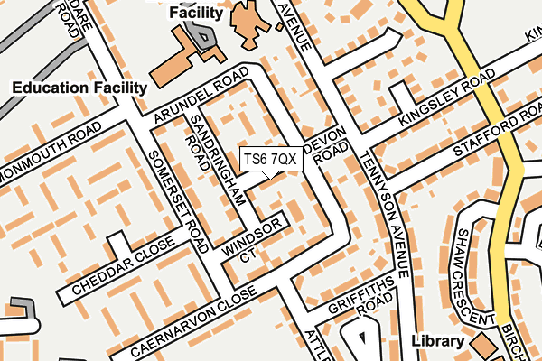 TS6 7QX map - OS OpenMap – Local (Ordnance Survey)