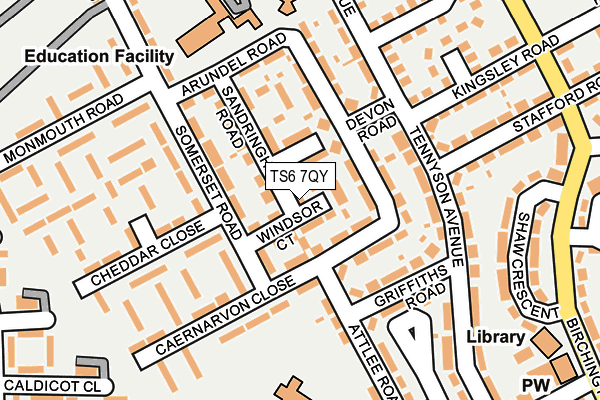 TS6 7QY map - OS OpenMap – Local (Ordnance Survey)