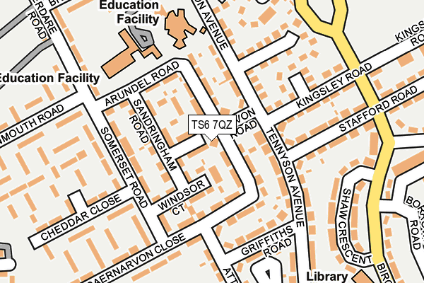 TS6 7QZ map - OS OpenMap – Local (Ordnance Survey)