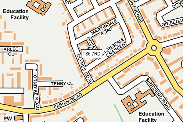 TS6 7RD map - OS OpenMap – Local (Ordnance Survey)
