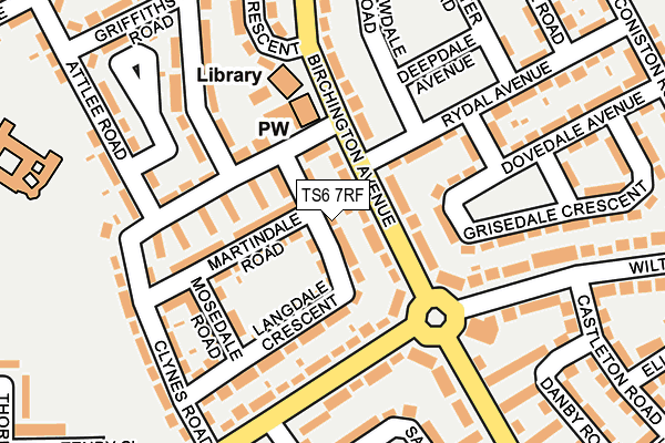 TS6 7RF map - OS OpenMap – Local (Ordnance Survey)
