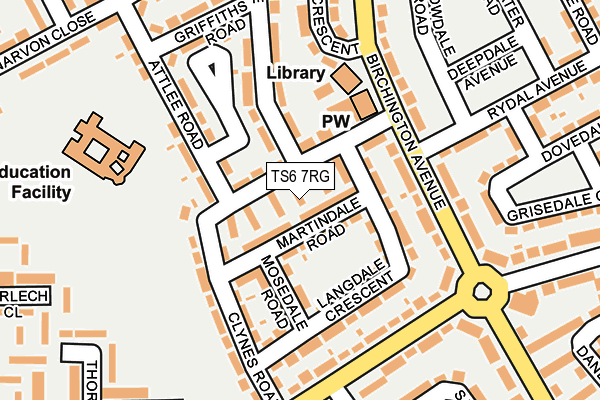 TS6 7RG map - OS OpenMap – Local (Ordnance Survey)