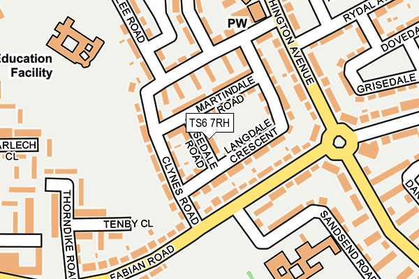 TS6 7RH map - OS OpenMap – Local (Ordnance Survey)