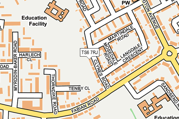 TS6 7RJ map - OS OpenMap – Local (Ordnance Survey)