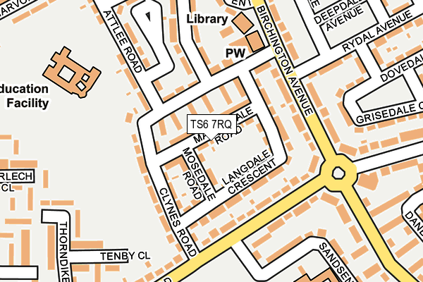 TS6 7RQ map - OS OpenMap – Local (Ordnance Survey)