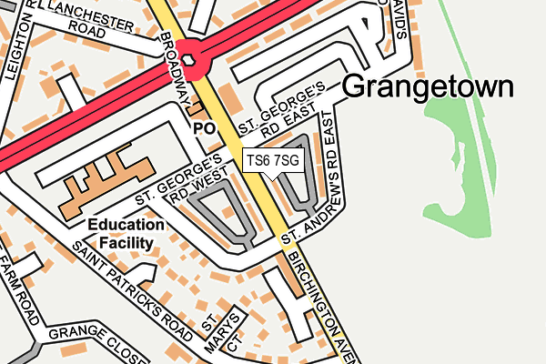 TS6 7SG map - OS OpenMap – Local (Ordnance Survey)