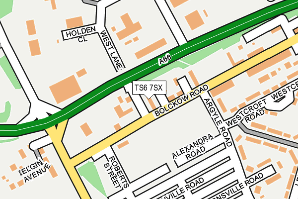 TS6 7SX map - OS OpenMap – Local (Ordnance Survey)