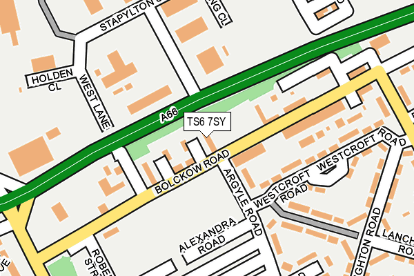 TS6 7SY map - OS OpenMap – Local (Ordnance Survey)