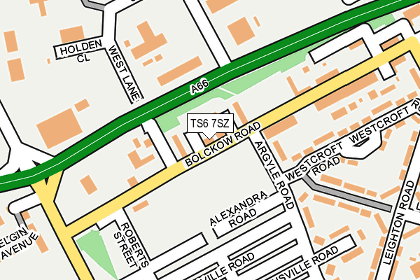 TS6 7SZ map - OS OpenMap – Local (Ordnance Survey)