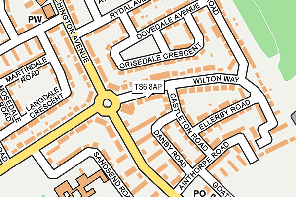 TS6 8AP map - OS OpenMap – Local (Ordnance Survey)