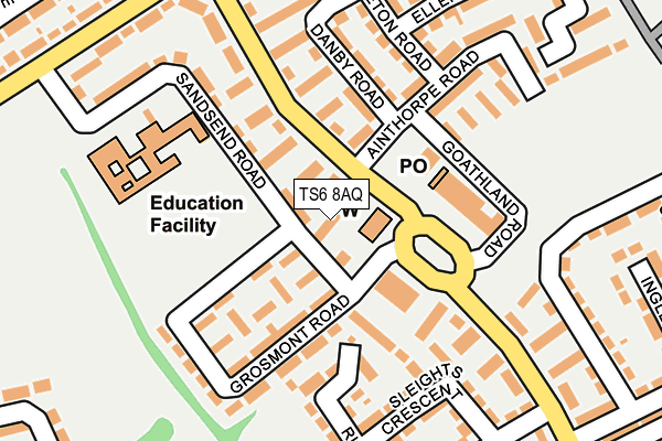 TS6 8AQ map - OS OpenMap – Local (Ordnance Survey)