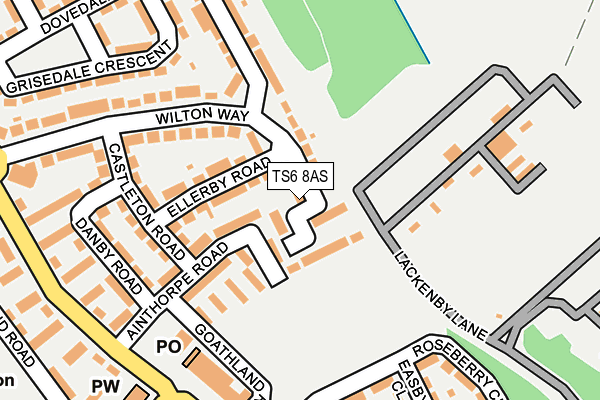 TS6 8AS map - OS OpenMap – Local (Ordnance Survey)