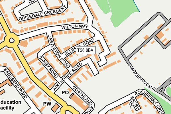 TS6 8BA map - OS OpenMap – Local (Ordnance Survey)