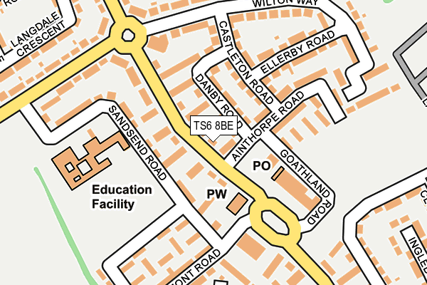 TS6 8BE map - OS OpenMap – Local (Ordnance Survey)