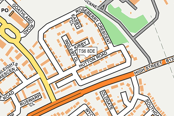 TS6 8DE map - OS OpenMap – Local (Ordnance Survey)