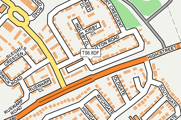 TS6 8DF map - OS OpenMap – Local (Ordnance Survey)