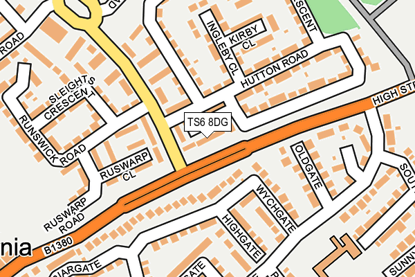 TS6 8DG map - OS OpenMap – Local (Ordnance Survey)