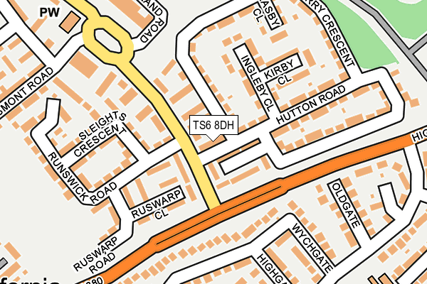 TS6 8DH map - OS OpenMap – Local (Ordnance Survey)