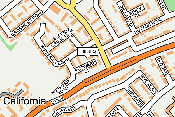 TS6 8DQ map - OS OpenMap – Local (Ordnance Survey)