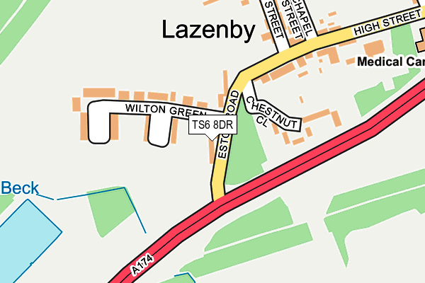 TS6 8DR map - OS OpenMap – Local (Ordnance Survey)