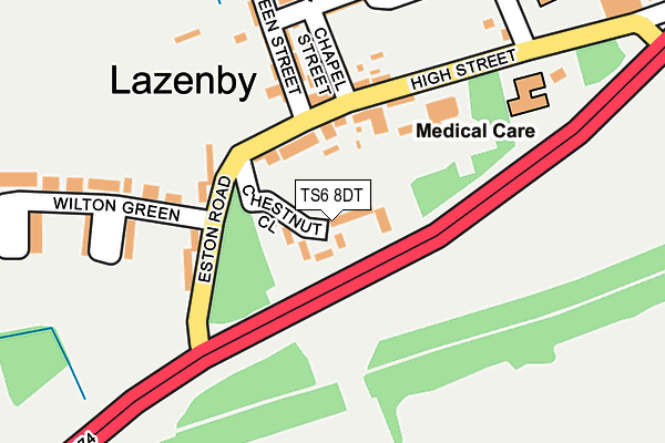 TS6 8DT map - OS OpenMap – Local (Ordnance Survey)