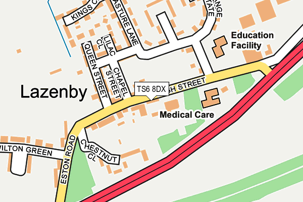 TS6 8DX map - OS OpenMap – Local (Ordnance Survey)