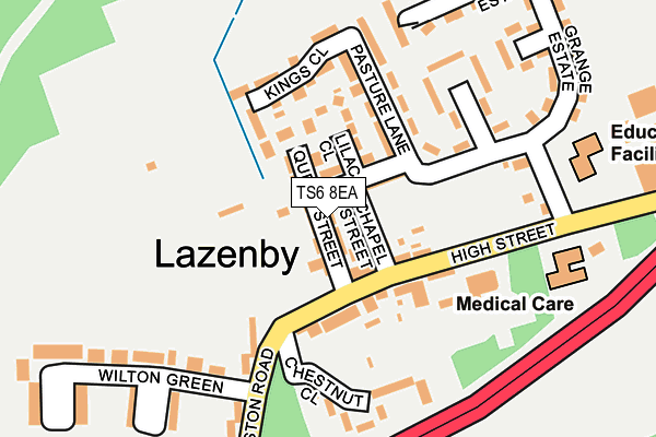 TS6 8EA map - OS OpenMap – Local (Ordnance Survey)