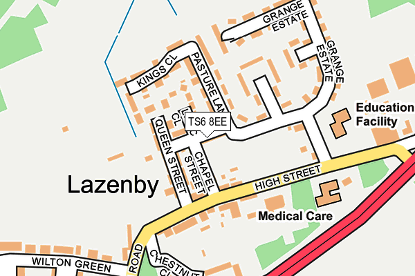 TS6 8EE map - OS OpenMap – Local (Ordnance Survey)