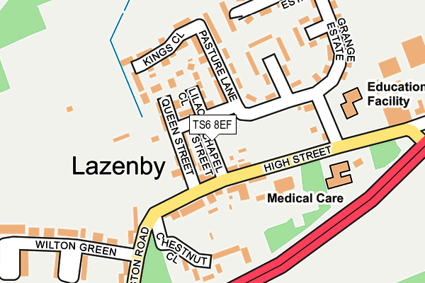 TS6 8EF map - OS OpenMap – Local (Ordnance Survey)