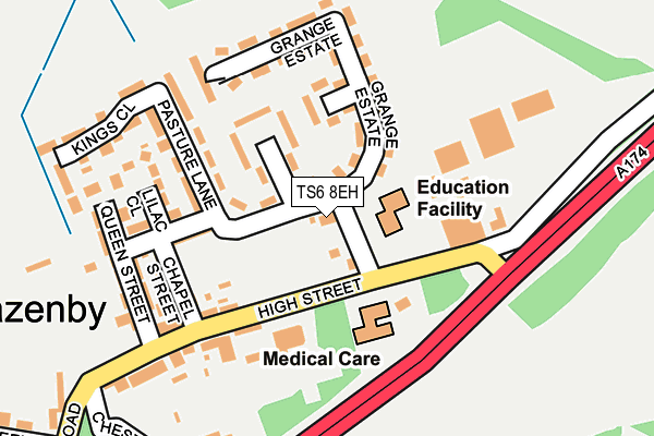 TS6 8EH map - OS OpenMap – Local (Ordnance Survey)