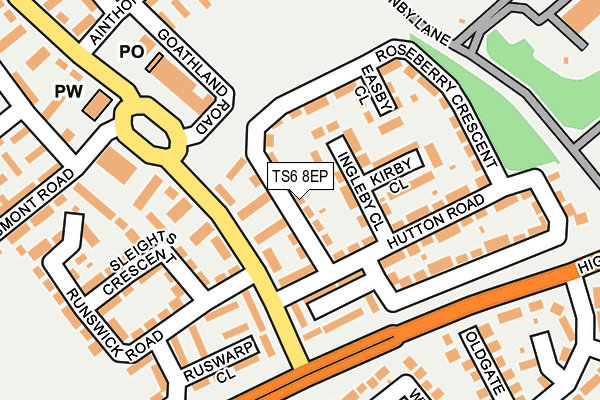 TS6 8EP map - OS OpenMap – Local (Ordnance Survey)