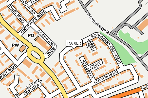 TS6 8ER map - OS OpenMap – Local (Ordnance Survey)