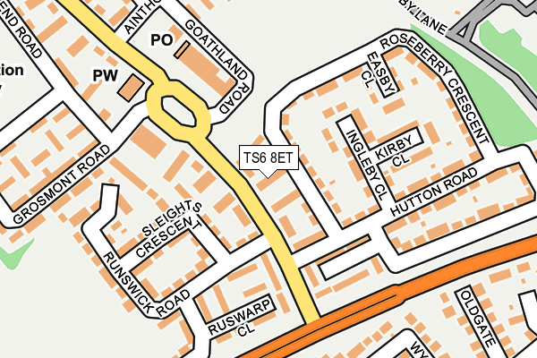 TS6 8ET map - OS OpenMap – Local (Ordnance Survey)