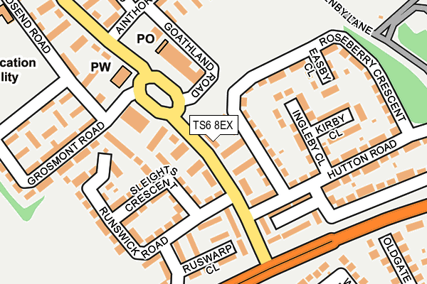 TS6 8EX map - OS OpenMap – Local (Ordnance Survey)