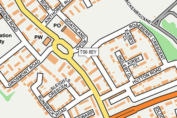 TS6 8EY map - OS OpenMap – Local (Ordnance Survey)