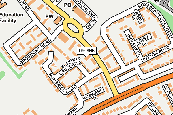 TS6 8HB map - OS OpenMap – Local (Ordnance Survey)