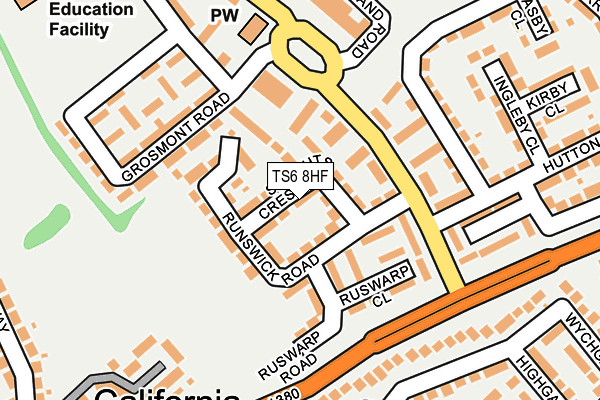 TS6 8HF map - OS OpenMap – Local (Ordnance Survey)
