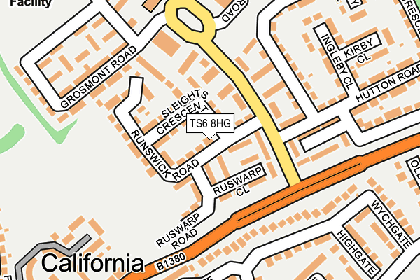 TS6 8HG map - OS OpenMap – Local (Ordnance Survey)